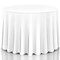 10 pcs 120&#x27;&#x27; Round Tablecloth Polyester For Home Wedding Restaurant Party White